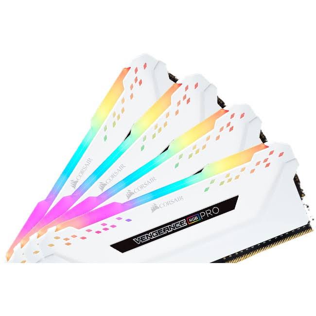 32GB (4x8GB) DDR4 3600MHz C18 LED Desktop Memory White P5754