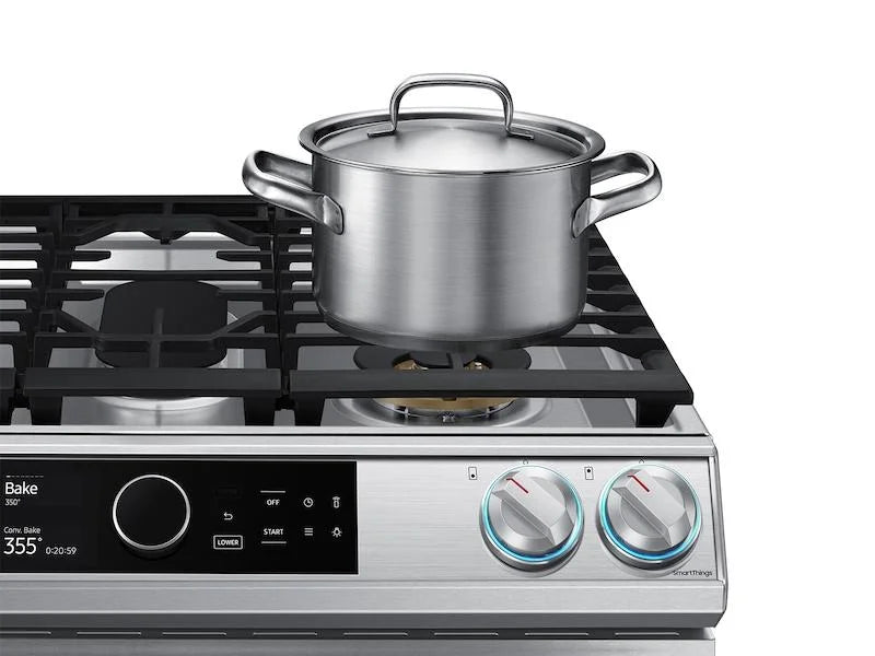 30" Wide 6.3 Cu. Ft. Slide-In Dual Fuel Range - Stainless Steel P4035