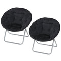 Set of 2 Black Folding Saucer Chair R833786