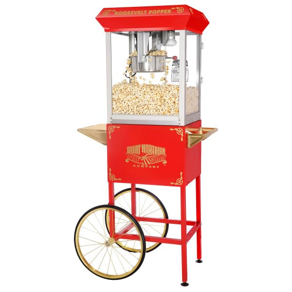Red 8oz Antique Countertop Popcorn Popper Machine L132