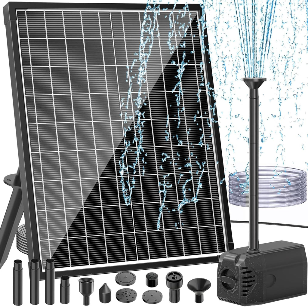 25W Solar Fountain Pump 410GPH with 16.5FT Cord F2562