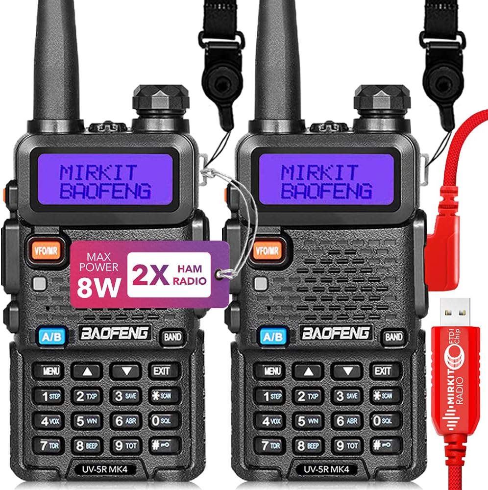 Handheld Ham Radio Starter Kit 8 Watt with 3800 mAh H51001