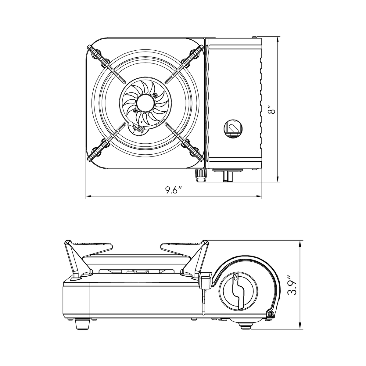 Mini Butane Portable Gas Stove with Carrying Case R408299