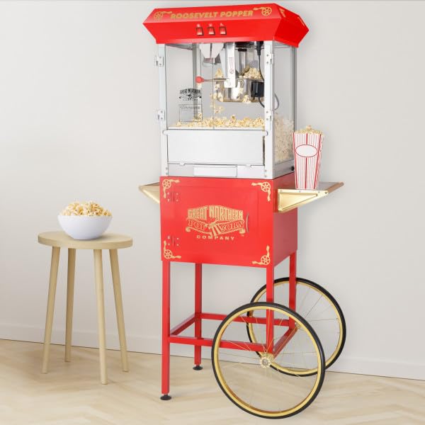 Red 8oz Antique Countertop Popcorn Popper Machine L132