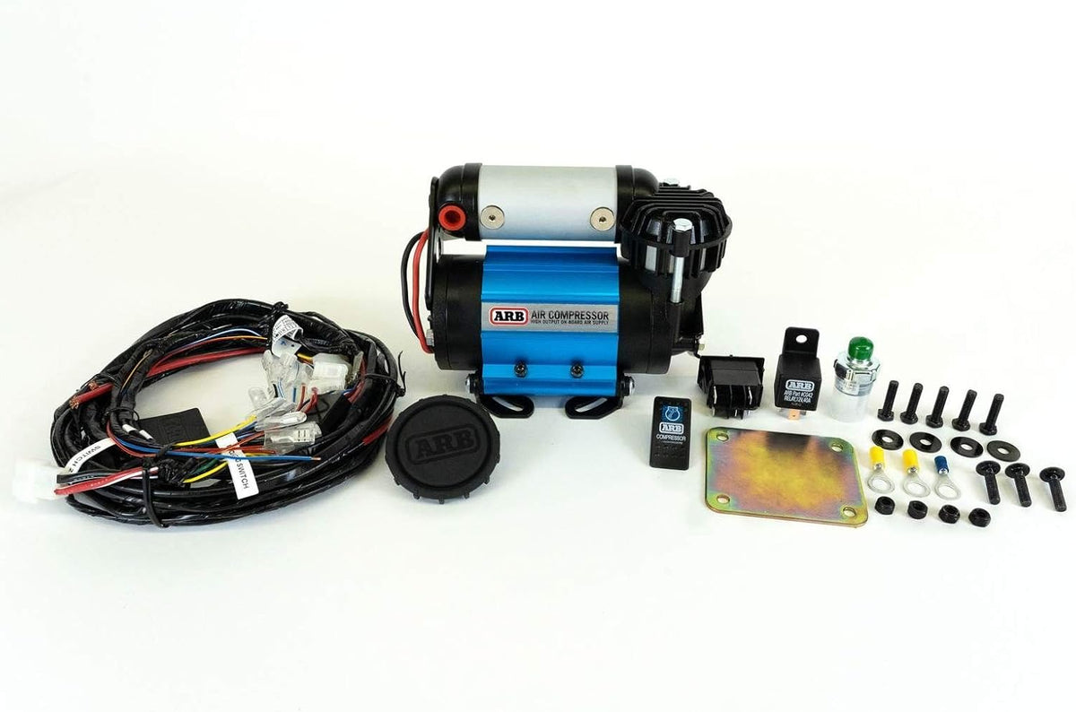 ARB Inflation Kit Air Compressor and Orange Air Hose Pump Up Kit with Quick Fitting Bundle On Board System U2953