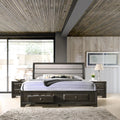 Antique Gray Wood 3-Piece Queen Bedroom Set B424420
