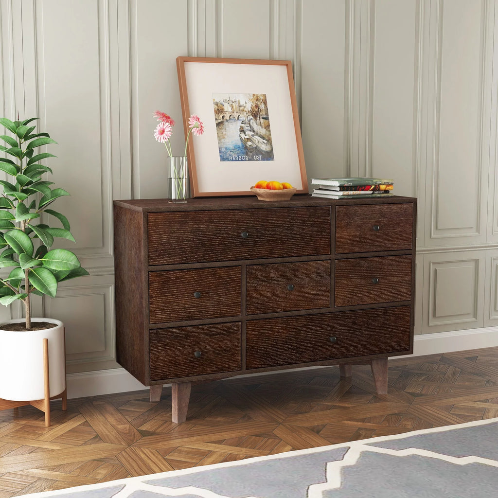 7 Drawer Solid Wood Dresser Cabinet J27028