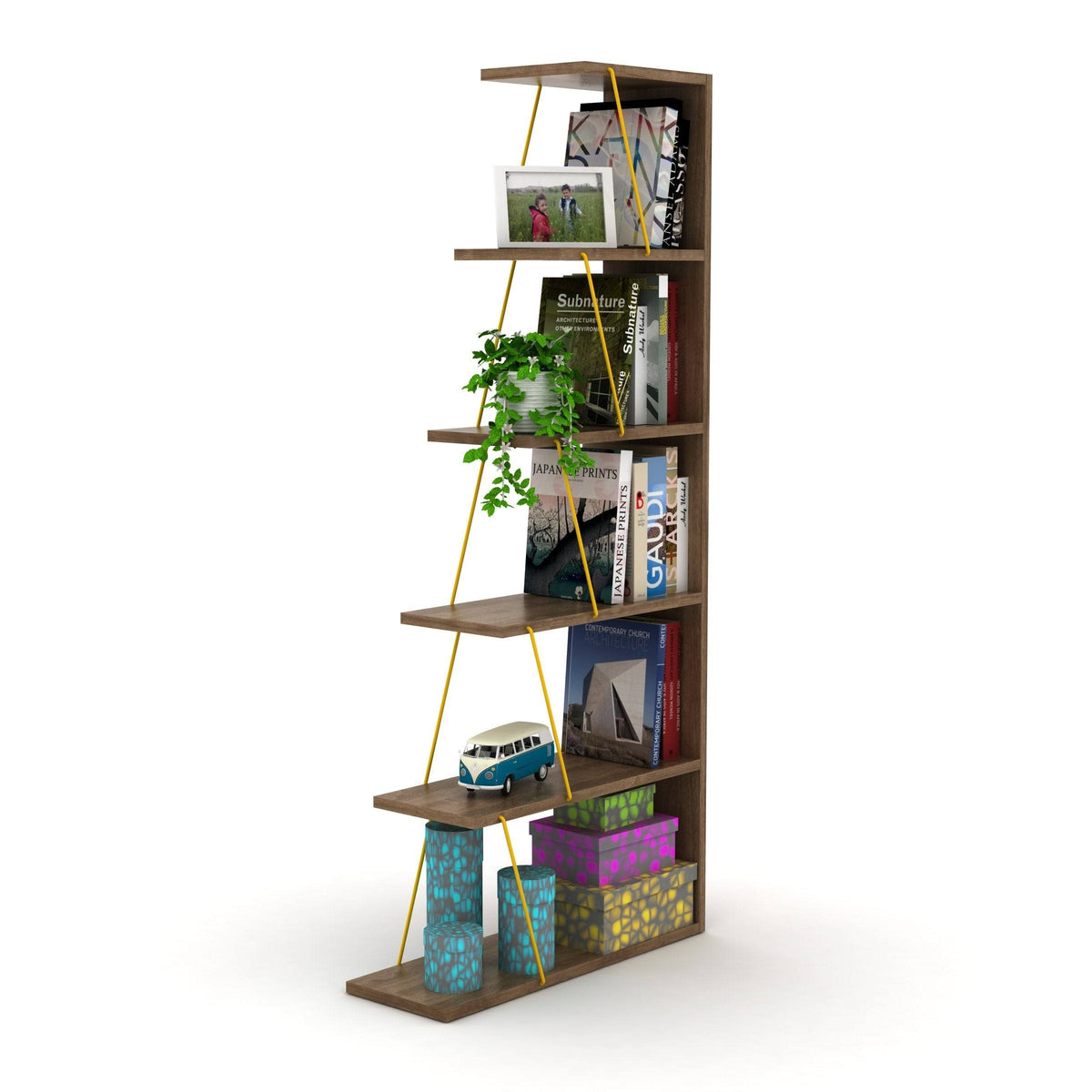 White-Pink Bookcase Z4067