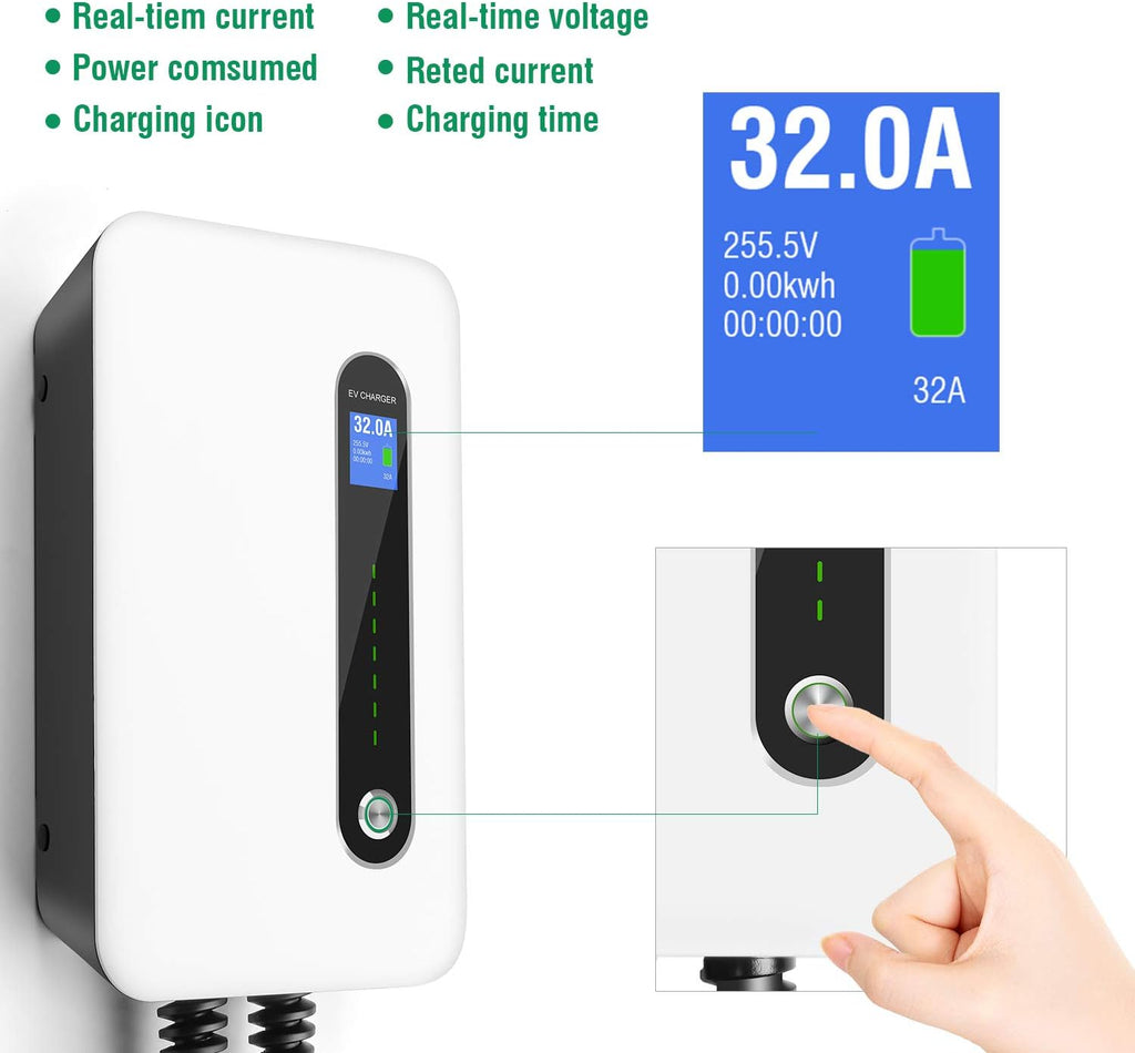 32A Level 2 EV Charger Station with 20ft Cable C362384
