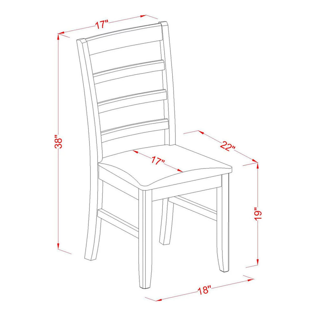 5 Piece Wood Dining Set E2314