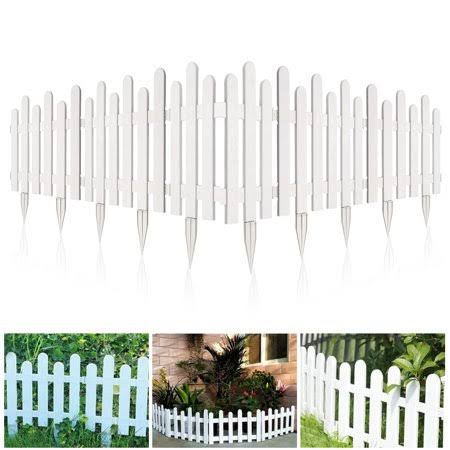 12-Pack White Vinyl Picket Garden Border Fence A3107