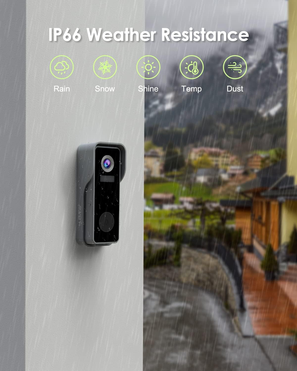 1080P HD WiFi Video Doorbell Camera with Chime D752037