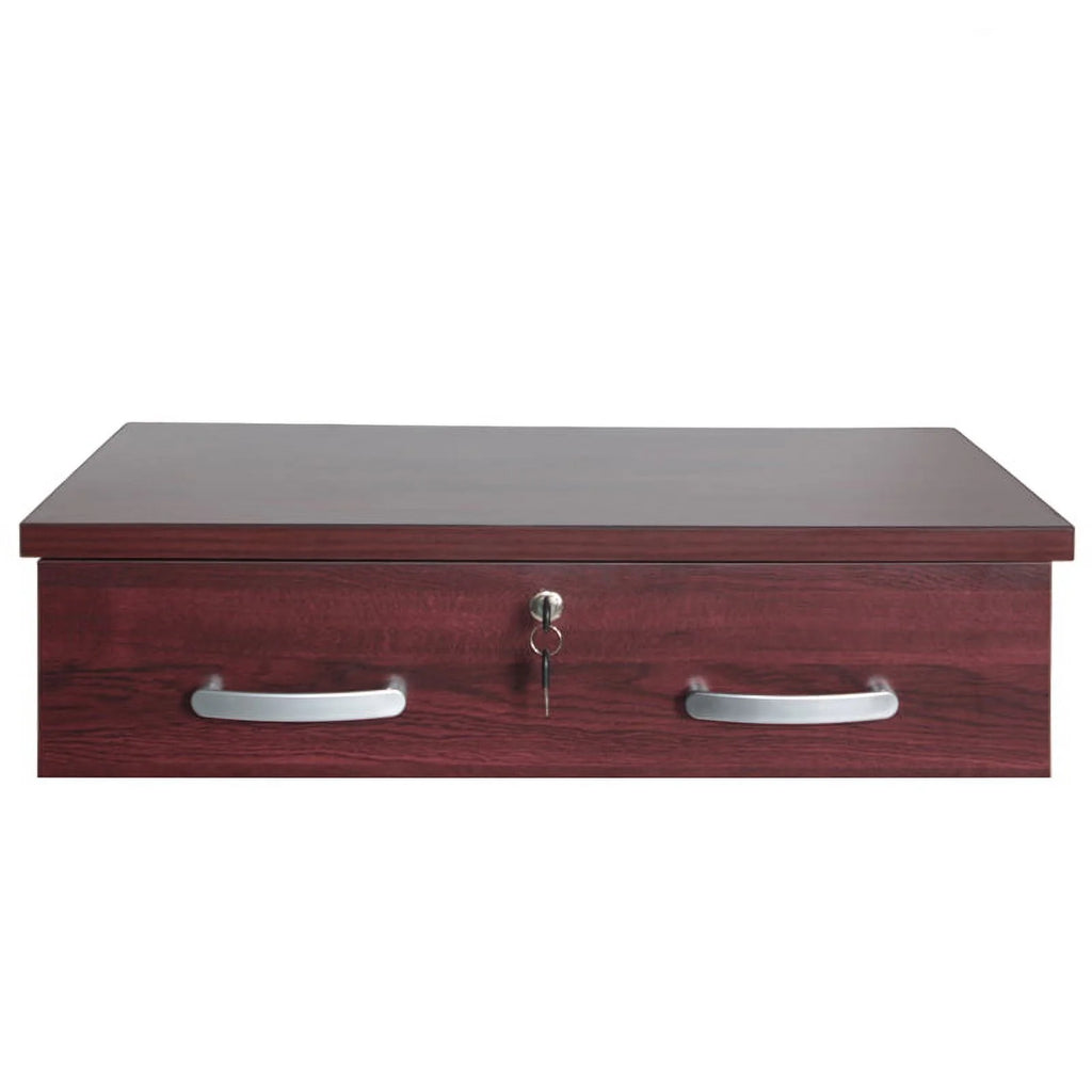 Twin Captains Bed & Dresser with Lock in Mahogany Y2472