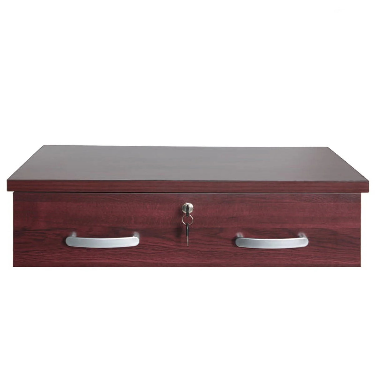 Twin Captains Bed & Dresser with Lock in Mahogany Y2472