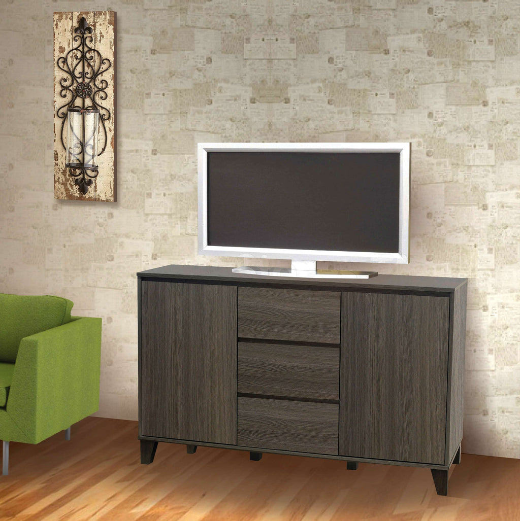 Wood Buffet Server Cabinet with 2 Doors & 3 Drawers M98374