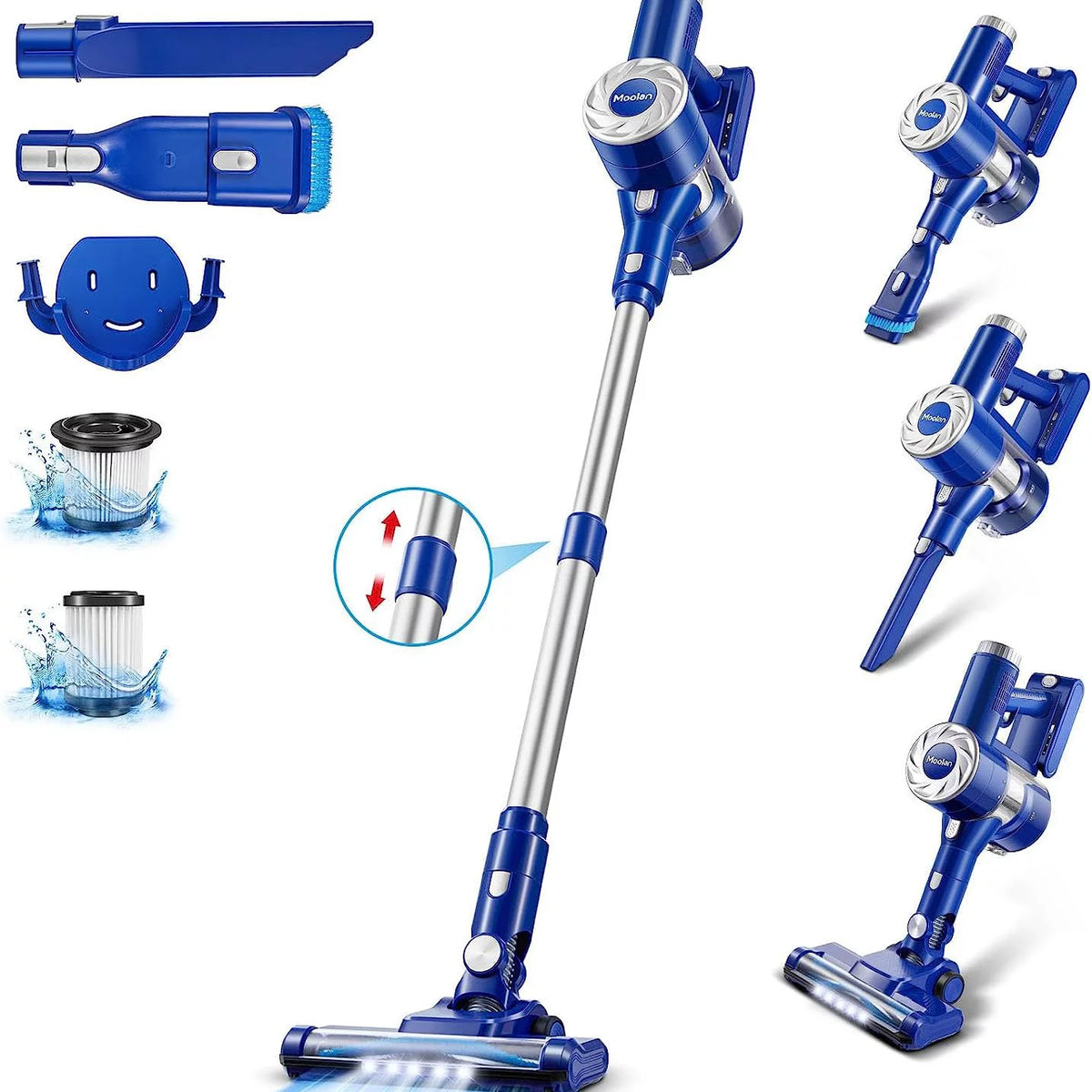 Cordless Stick Vacuum Cleaner with LED Headlights S856