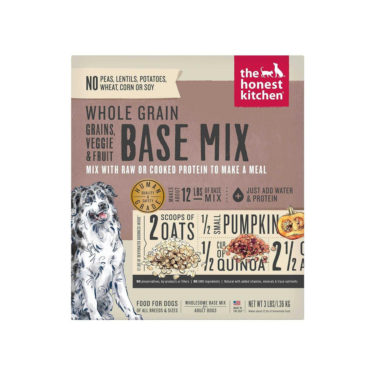 Dehydrated Whole Grain Veggie & Fruit Dog Food P271382