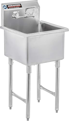 24 Inch Stainless Steel Utility Sink with Faucet Z275226