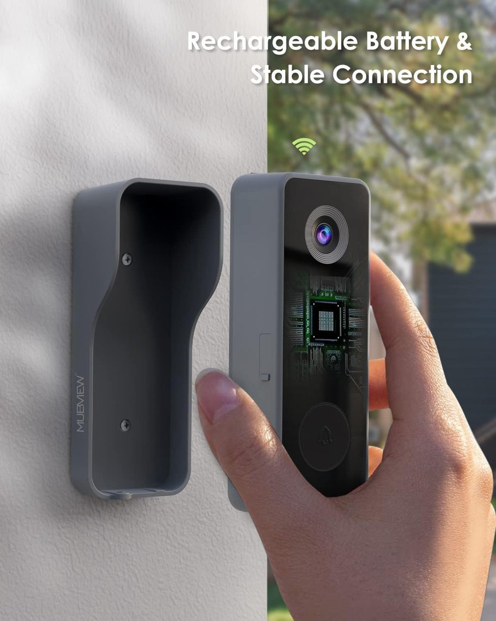 1080P HD WiFi Video Doorbell Camera with Chime D752037