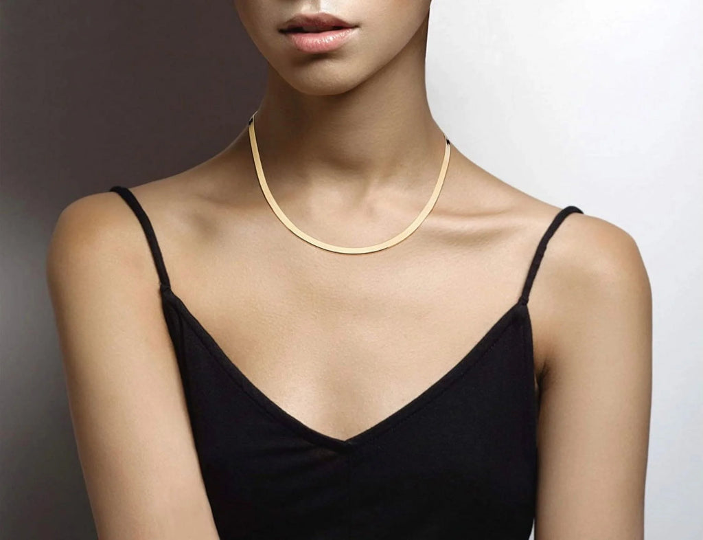 Sterling Silver Herringbone Chain Necklace 3MM, 16-24 inch X7419