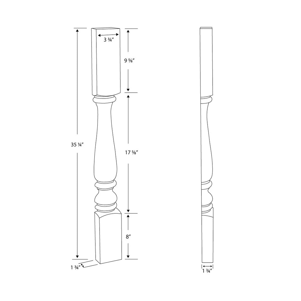 Unfinished Solid Hardwood Half Round Kitchen Island Leg H265557