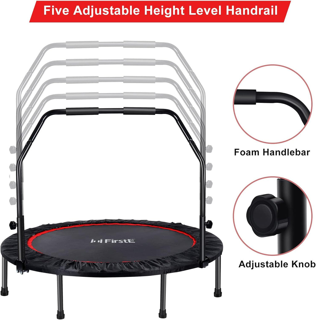 50" Foldable Fitness Trampoline with Adjustable Foam Handle H9359