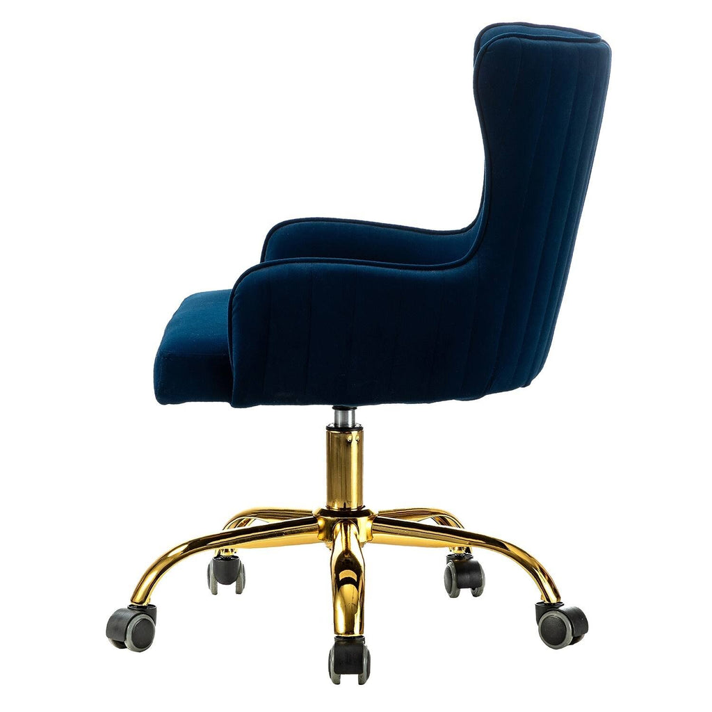 Blue Task Chair with Golden Base R5486