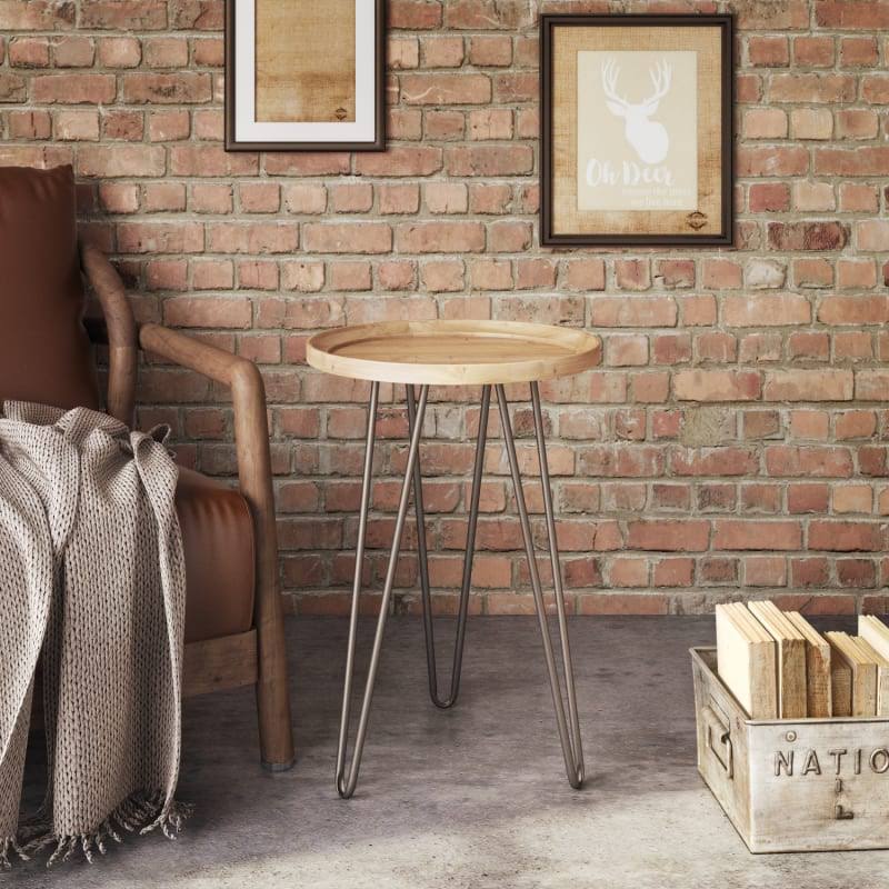 Brown Round Accent Table W96144