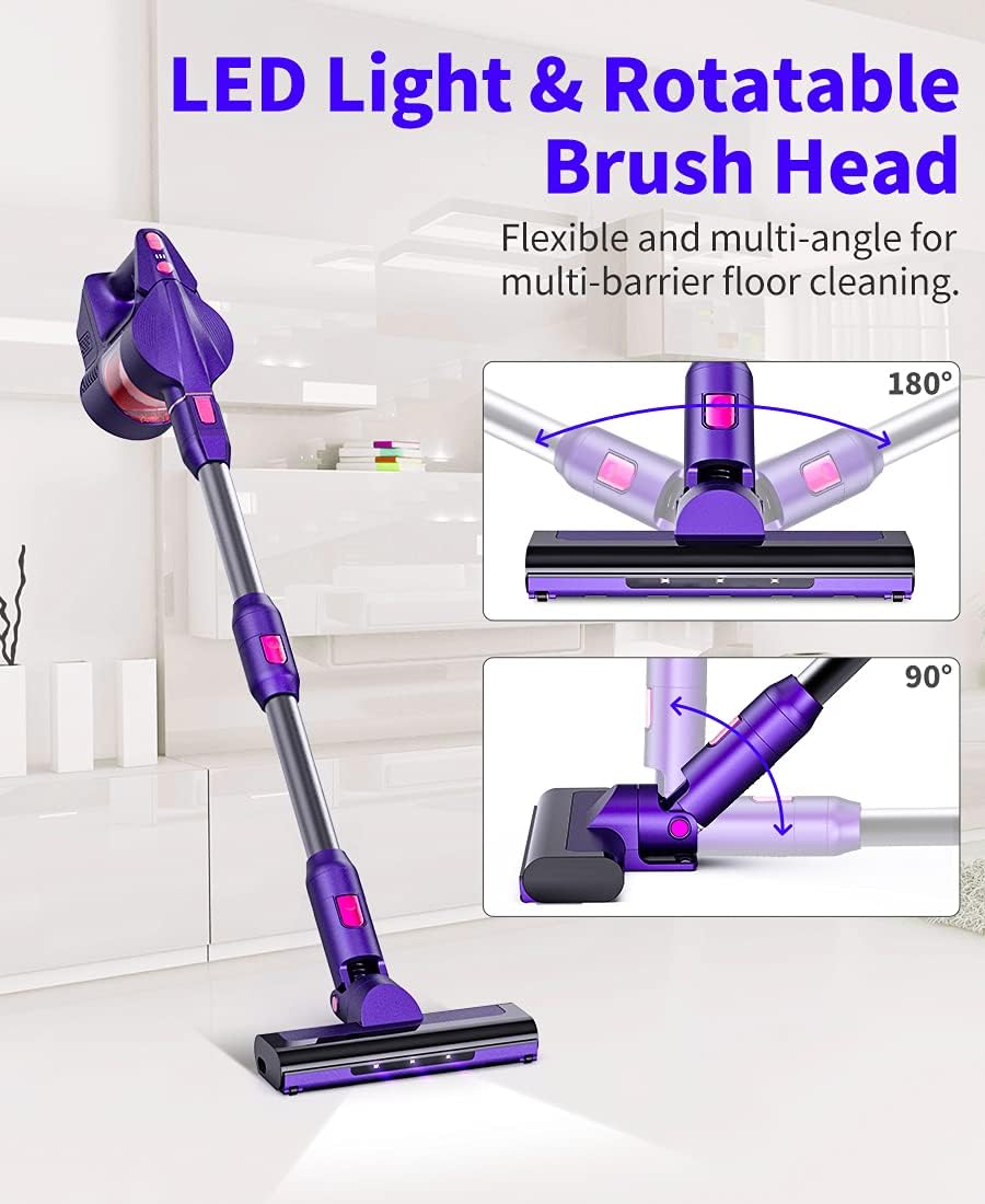 Purple Cordless Stick Vacuum Cleaner P896