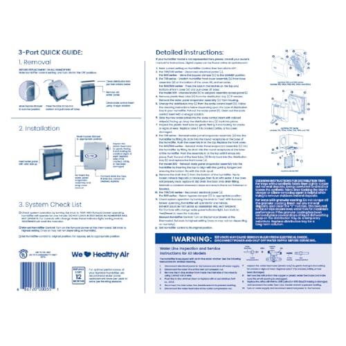 Water Panel Humidifier Filter Replacement Pack of 2 Z180909