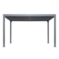 13 x 10 ft. Outdoor Aluminum Louvered Pergola Waterproof Gazebo with 2 Adjustable Rainproof Panels - Dark Gray Z2669