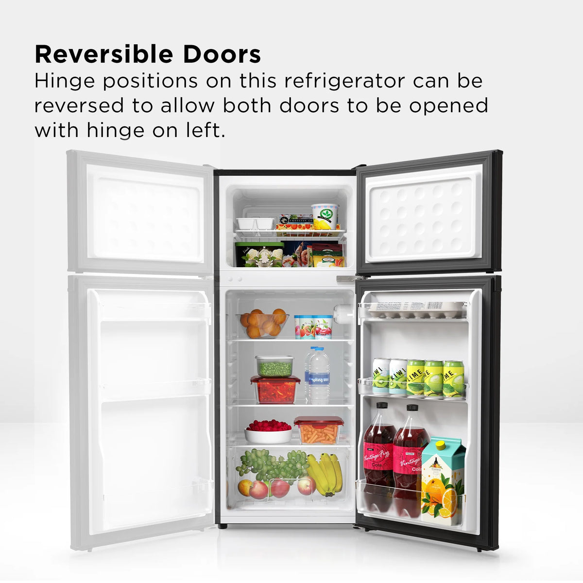 4.5 Cu. ft. Two Door Refrigerator Black Stainless Look Z377652