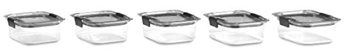 5 Pack Clear BPA Free Plastic Food Storage Container D714262