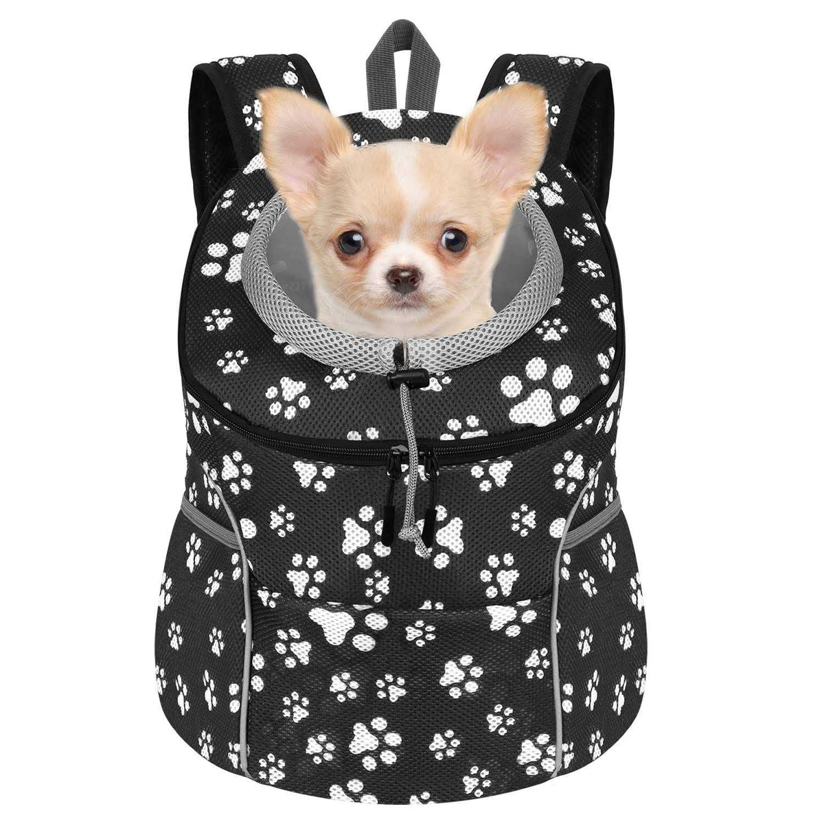 Dog Backpack Carrier Pet Carrier for Small Medium Dogs Travel Bag Breathable Adjustable with Safety Reflective Strips Z11361