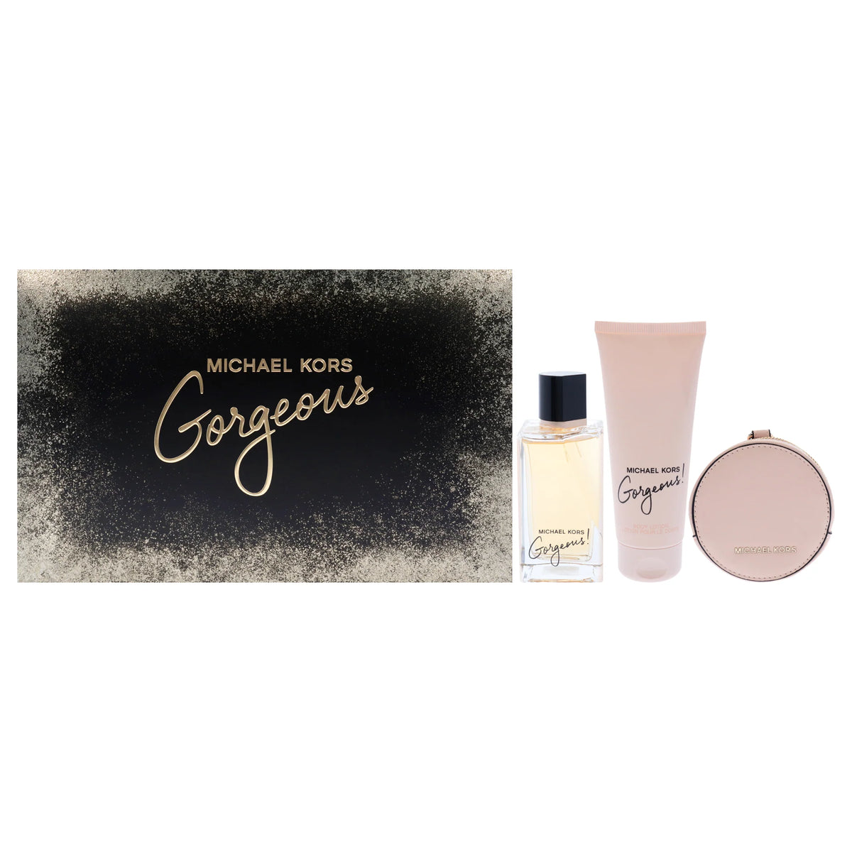 3 Pc Gift Set EDP Spray Body Lotion Round Purse H890411