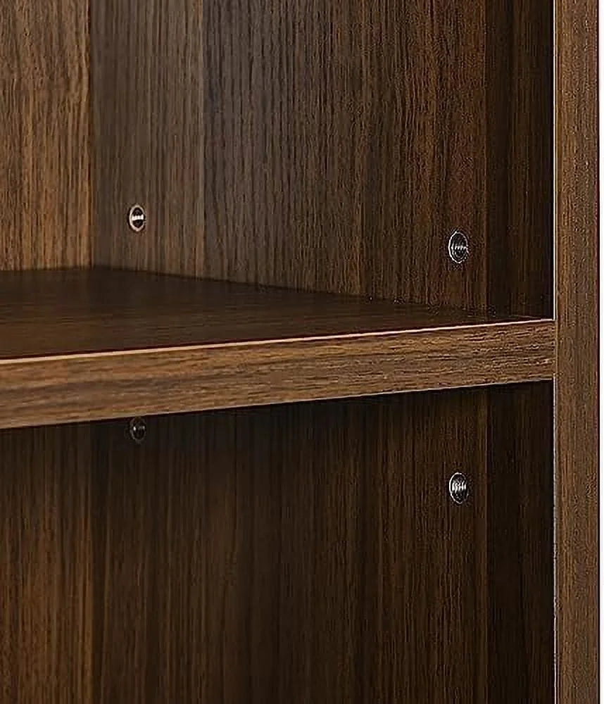8-Tier Tall Narrow Media Tower Cabinet with Adjustable Shelves J5335