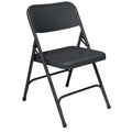 Black Set Of 4 Steel Folding Chairs E274313