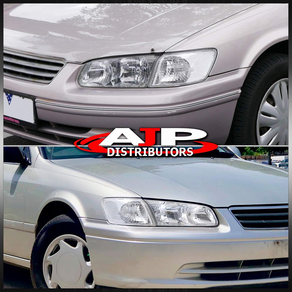 Chrome Housing Clear Lens Headlights Assembly Left Right Pair Bumper Corner Lights Lamps Set H730211