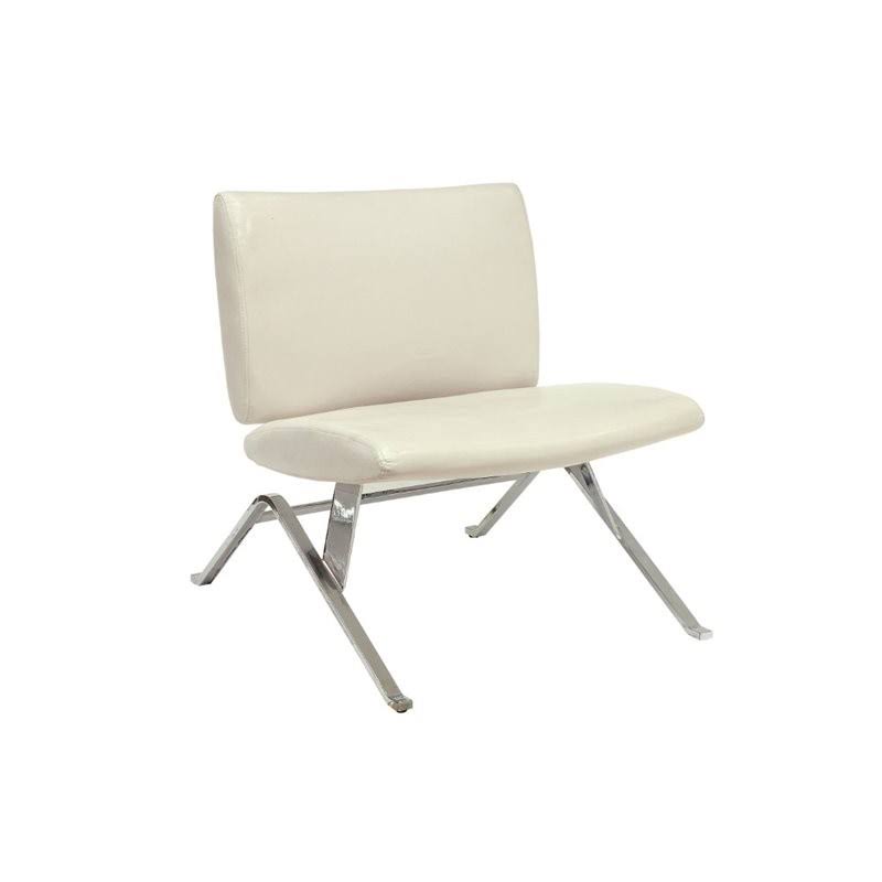 White Contemporary Wood Accent Chair D308294