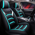 Black-red Faux Leather Universal Car Seat Covers A493