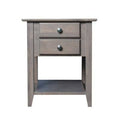2 Drawer End Table Sandy Gray S1980