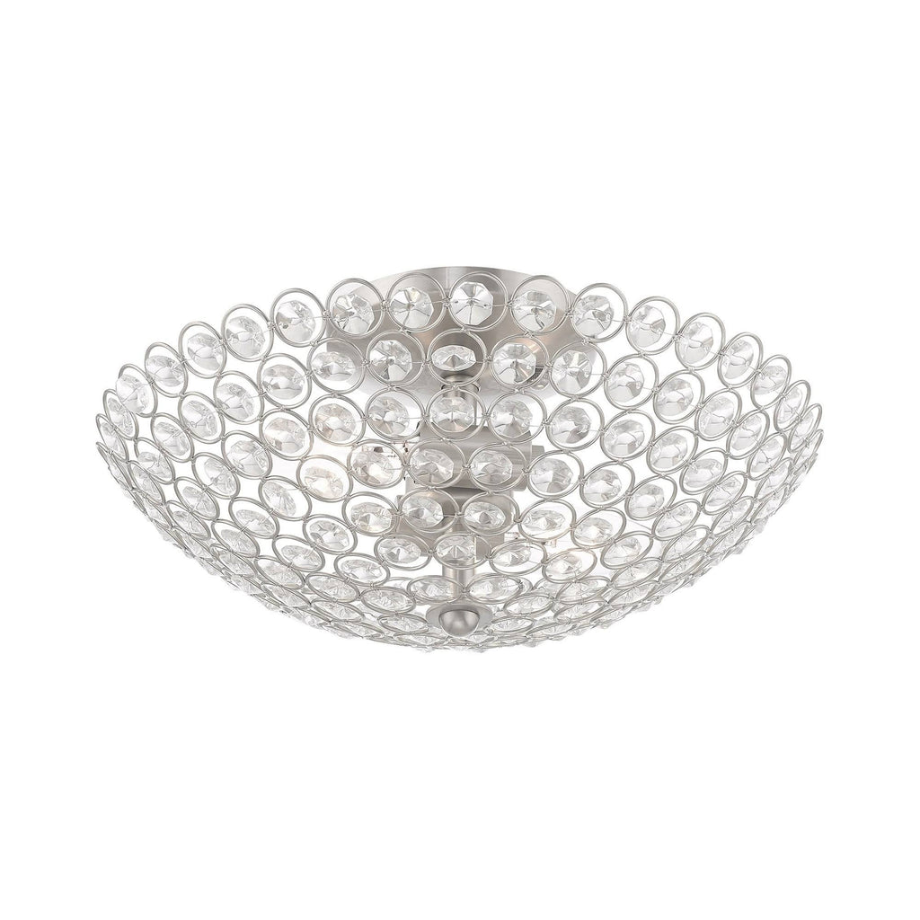 Brushed Nickel 2 Light Ceiling Mount J9498