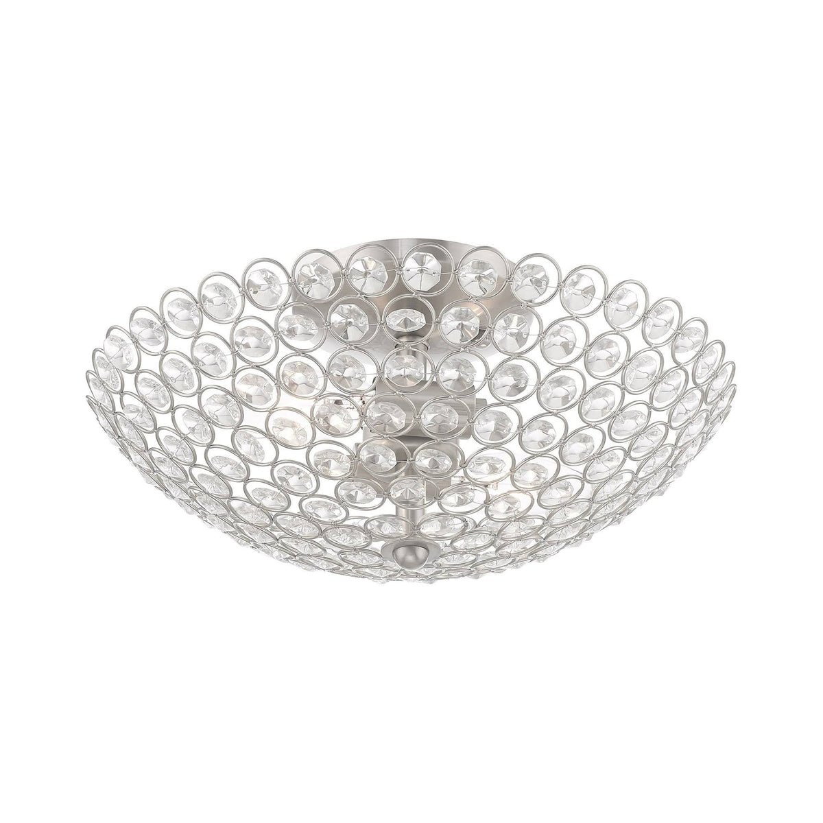 Brushed Nickel 2 Light Ceiling Mount J9498