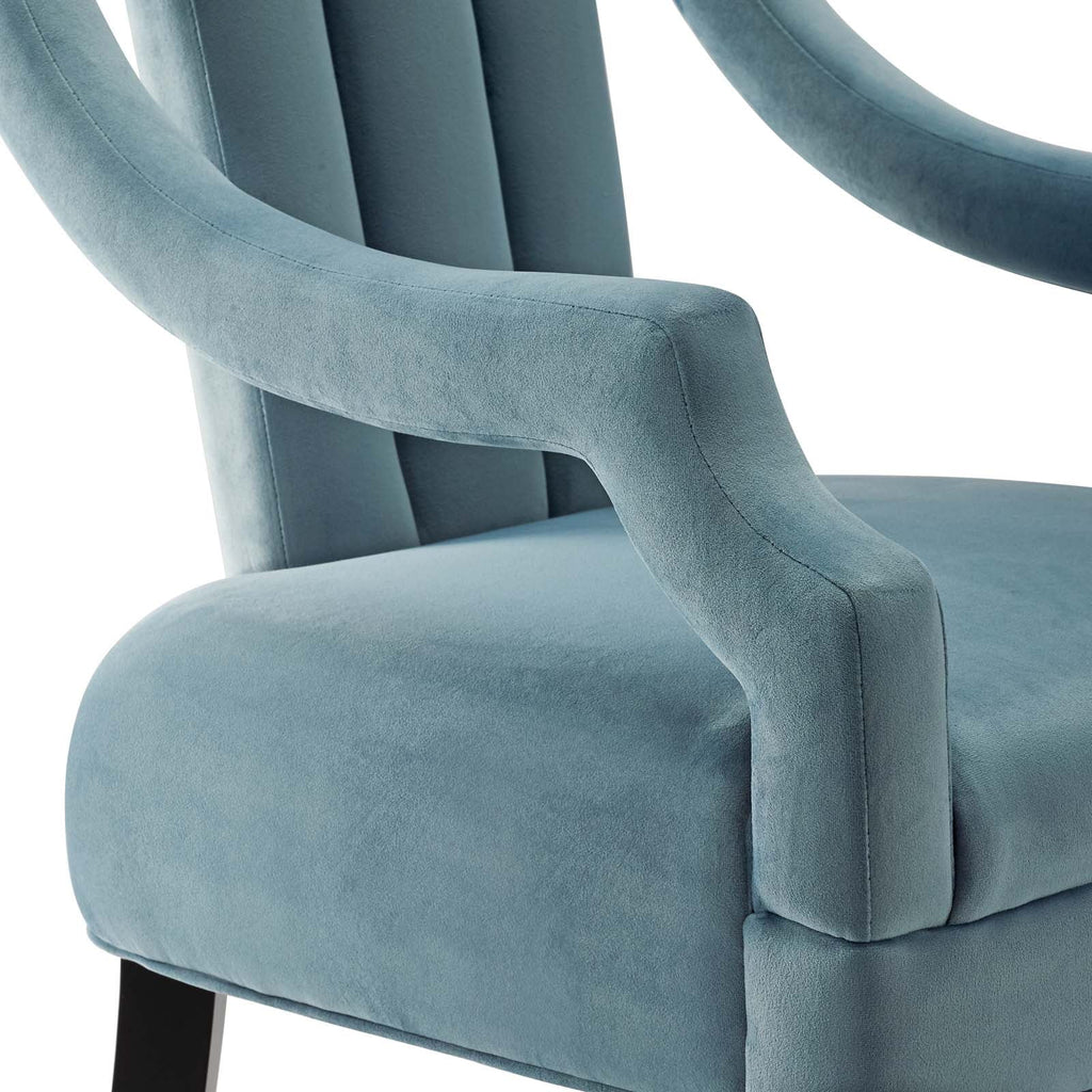 Light Blue Performance Velvet Accent Chair Set of 2 W111