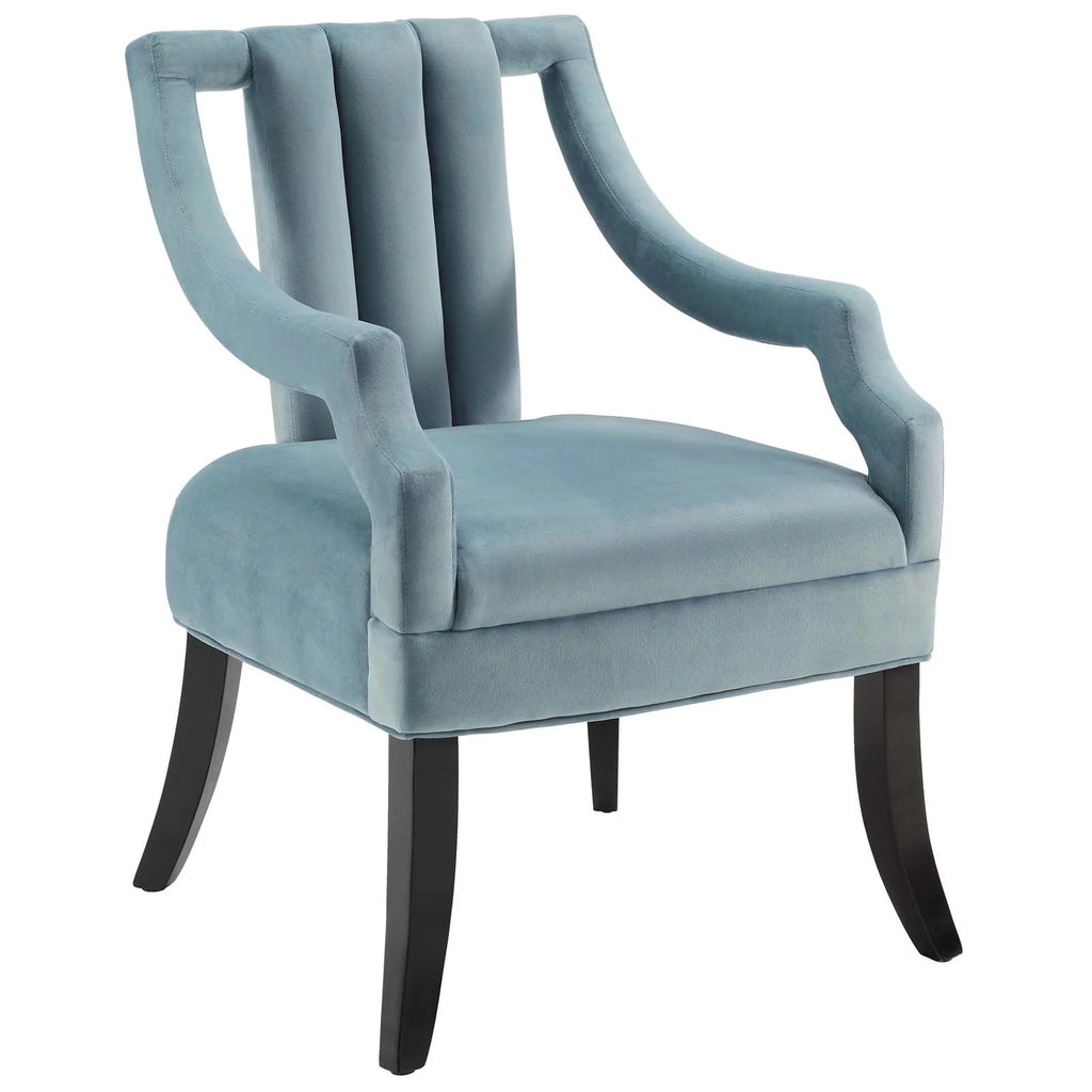 Light Blue Performance Velvet Accent Chair Set of 2 W111