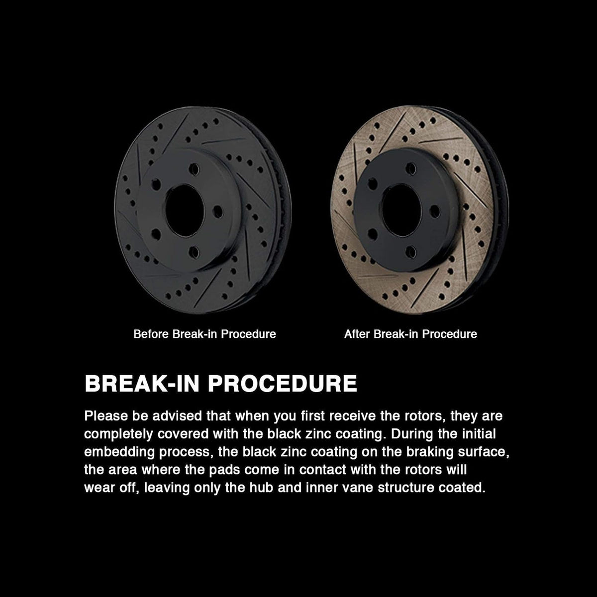 Black Full Kit Brake Rotors Z824