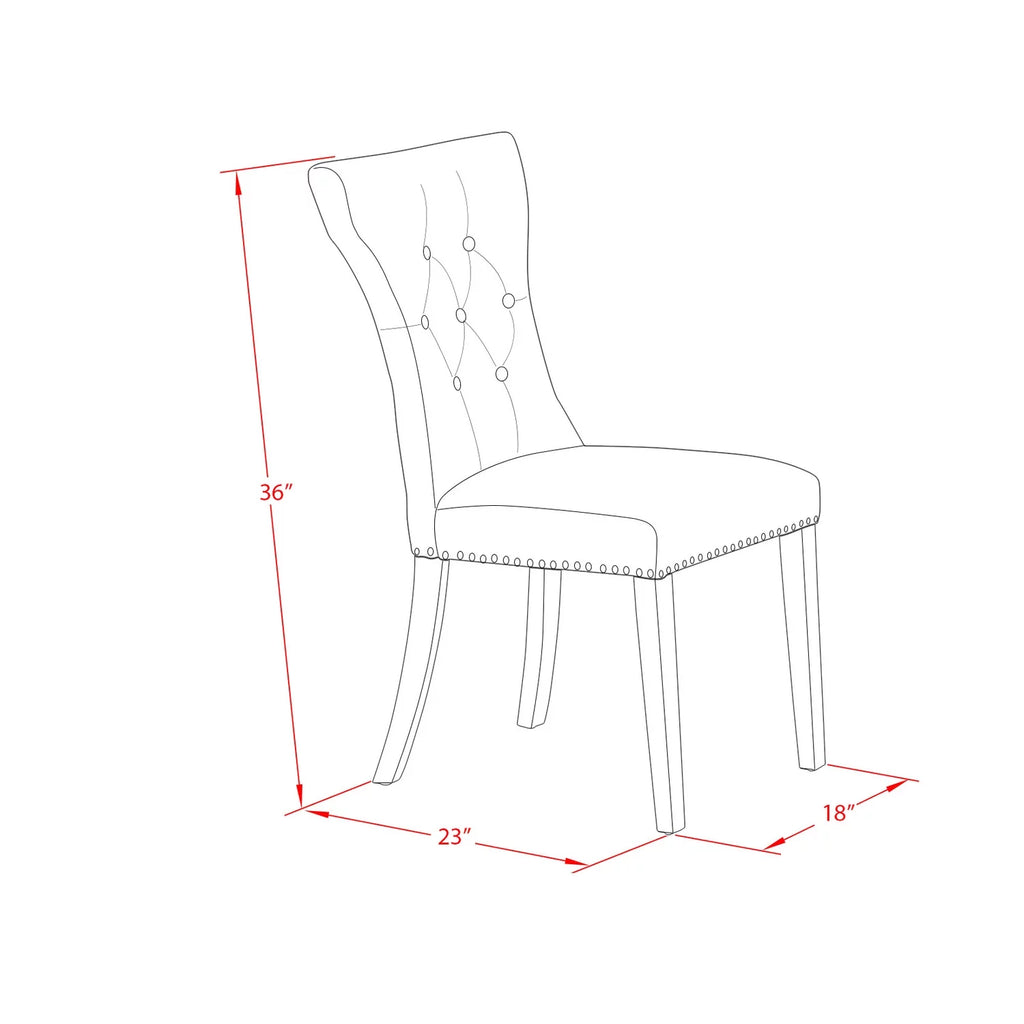 Purple Fabric Dining Chairs Set of 2 D41728