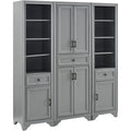 3Pc Pantry Set Distressed Gray F4595
