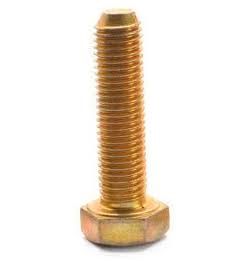 1/2 inch-13 x 3 inch Grade 8 Hex Cap Screw Alloy Steel Yellow Zinc Plated I1203