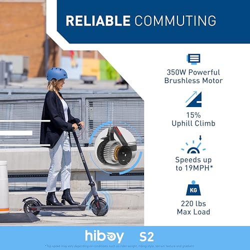 Electric Scooter, 350-500W Motor, 8.5"-10" Solid Tires, 17-40.4 Miles Range, 19 Mph Folding L478868
